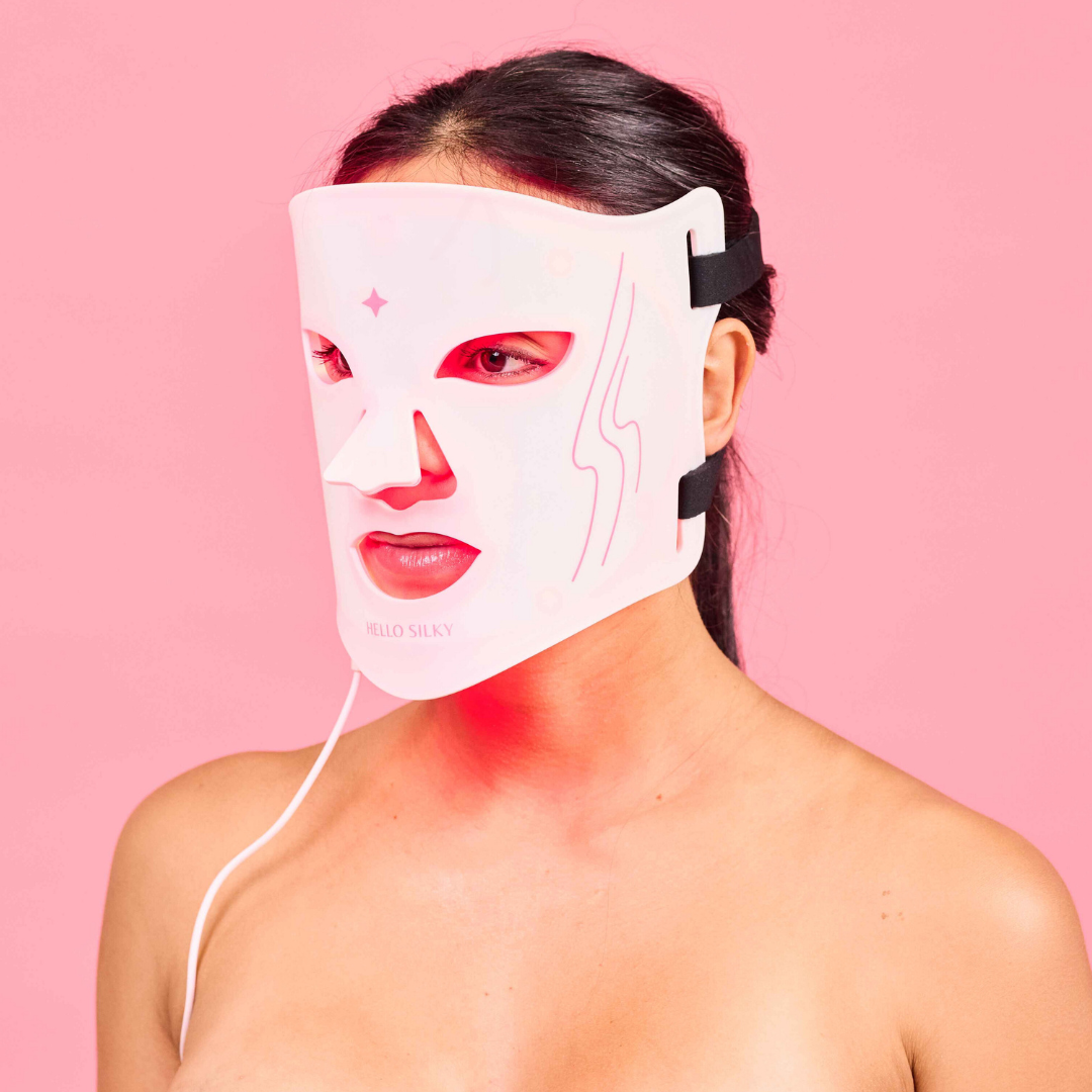 Hello Silky LED therapy mask best led facial mask for wrinkles, acne black spots, dark circles and fine lines. Best rated in australia and new zealand. FDA and TGA approved. 